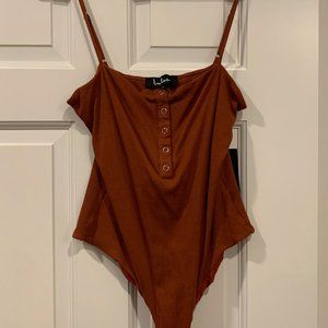 Chocolate brown tanktop bodysuit - never worn